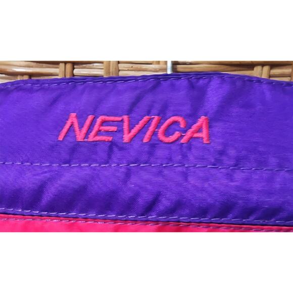 Vintage 90s NEVICA Ski Jacket Women’s Size 10 Purple & Neon Pink Retro Snow Coat - Picture 5 of 16